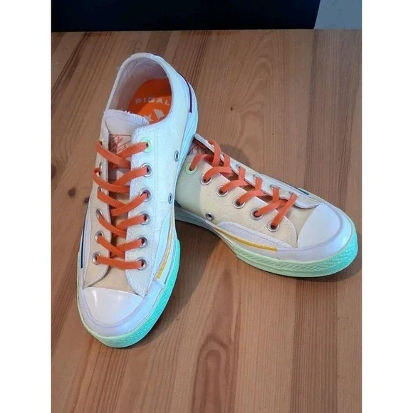 Converse Chuck 70 Low Pigalle Collab Sneakers Barely Volt Orange Size M6 W7 Rare - Picture 3 of 6